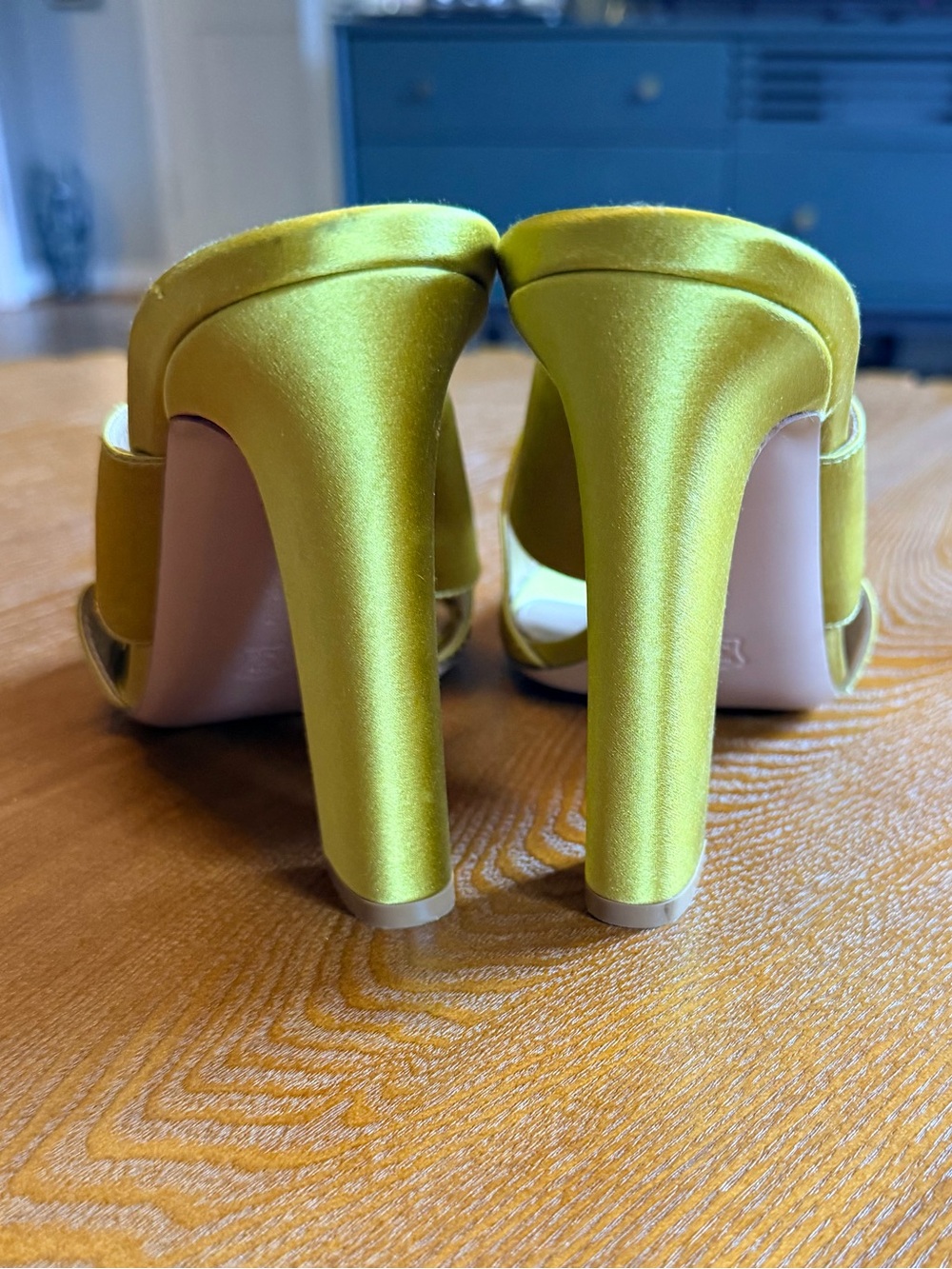 Gianvito Rossi- Milano  “Rosie” Satin  Block Heel Mules